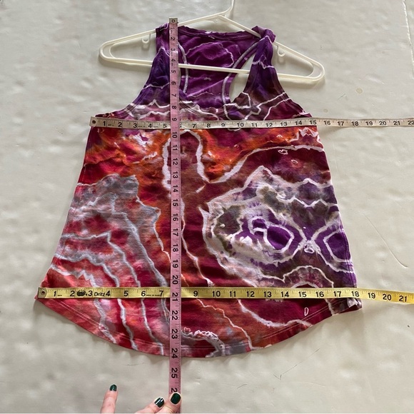 Lululemon Geode Tie Dye Tank Top Shirt Womens Size Small Pima Cotton Racerback - Picture 6 of 8